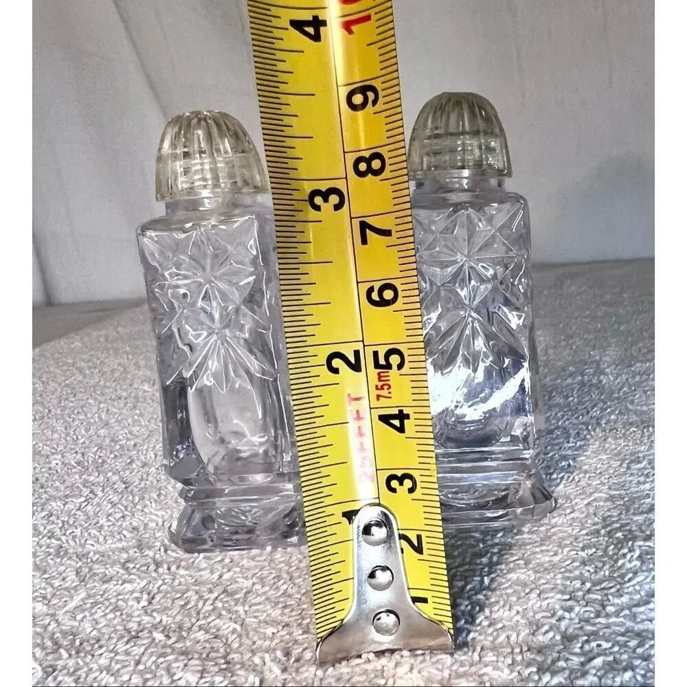 Vintage Bohemia Hand Made Glass Salt & Pepper Shakers Made in Czech Republic